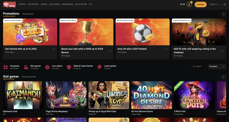 Lucky Trunk Homepage